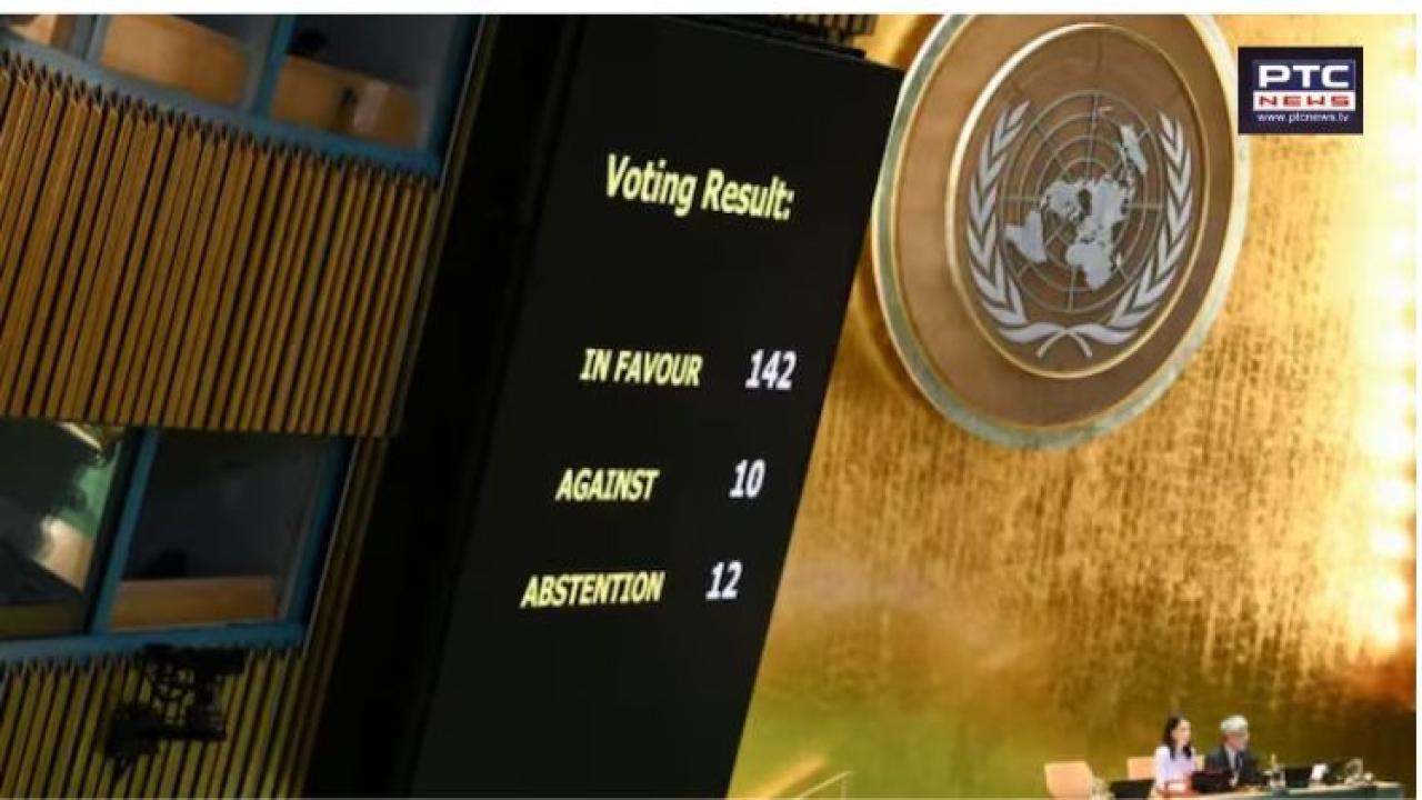 UN General Assembly passes Palestine peace resolution; India among 142 supporters
