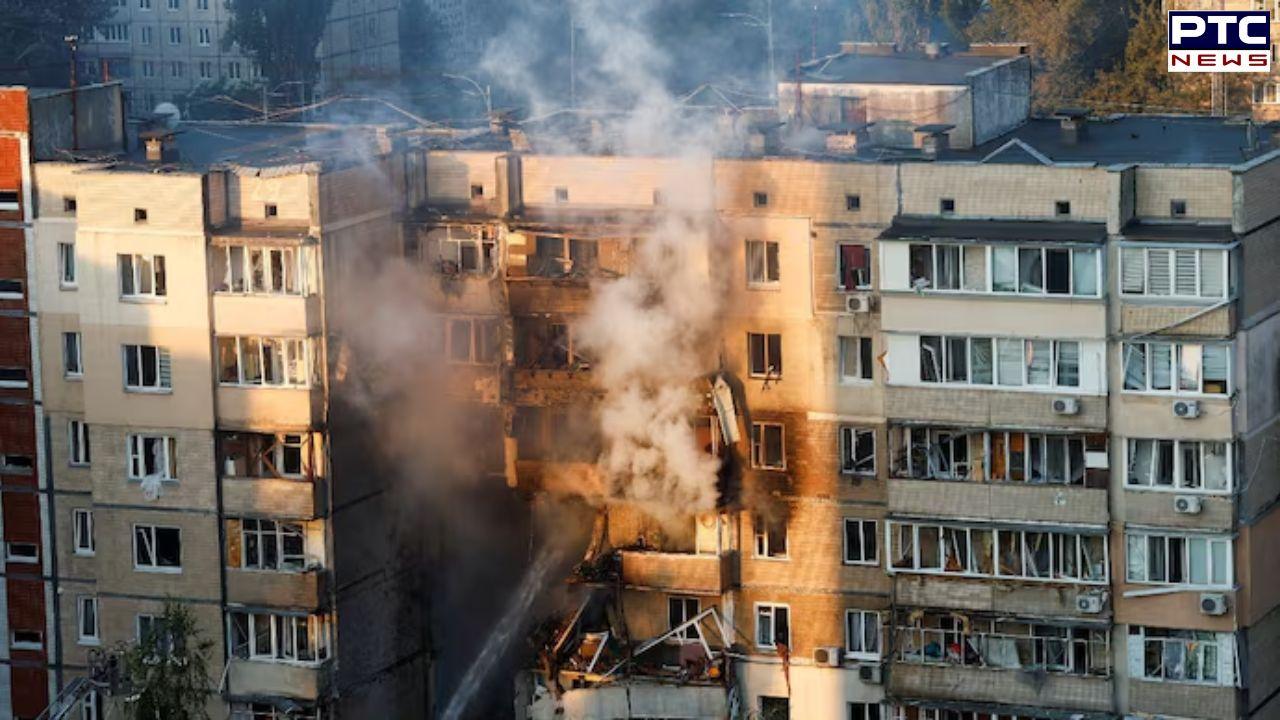 Russian strike targets cabinet building in Kyiv, Ukraine retaliates