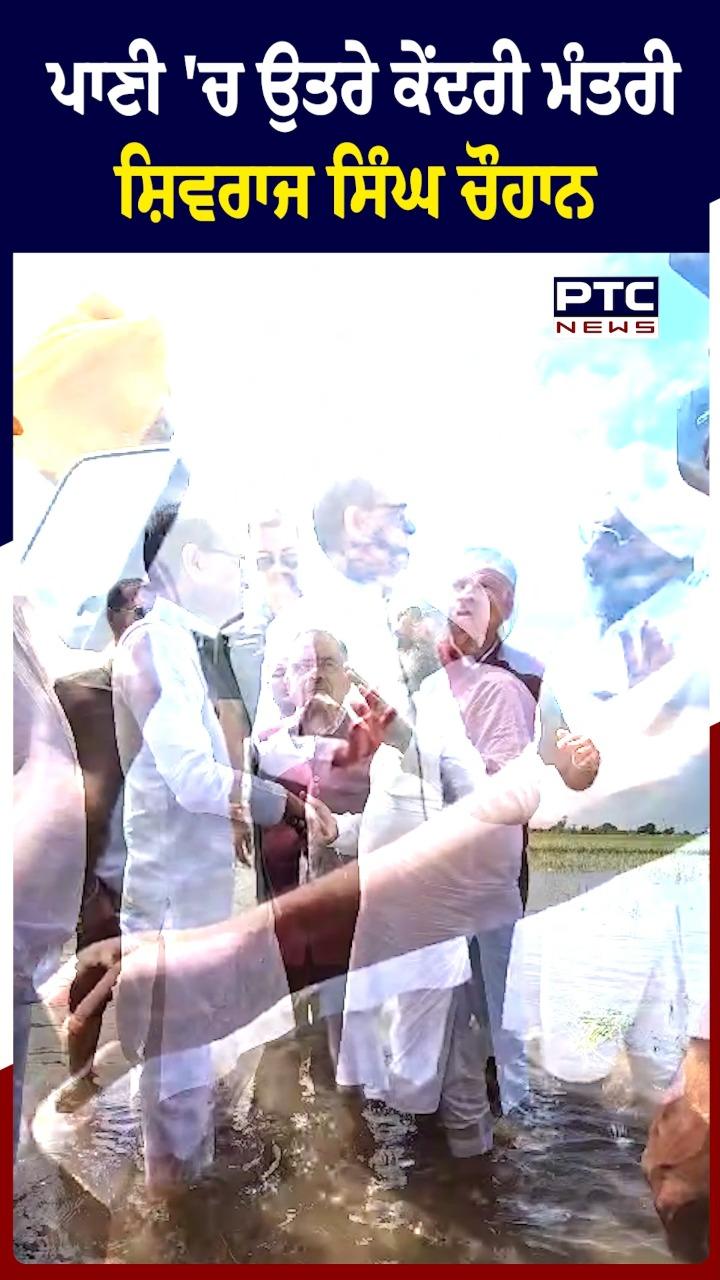ਪਾਣੀ 'ਚ ਉਤਰੇ ਕੇਂਦਰੀ ਮੰਤਰੀ ਸ਼ਿਵਰਾਜ ਸਿੰਘ ਚੌਹਾਨ