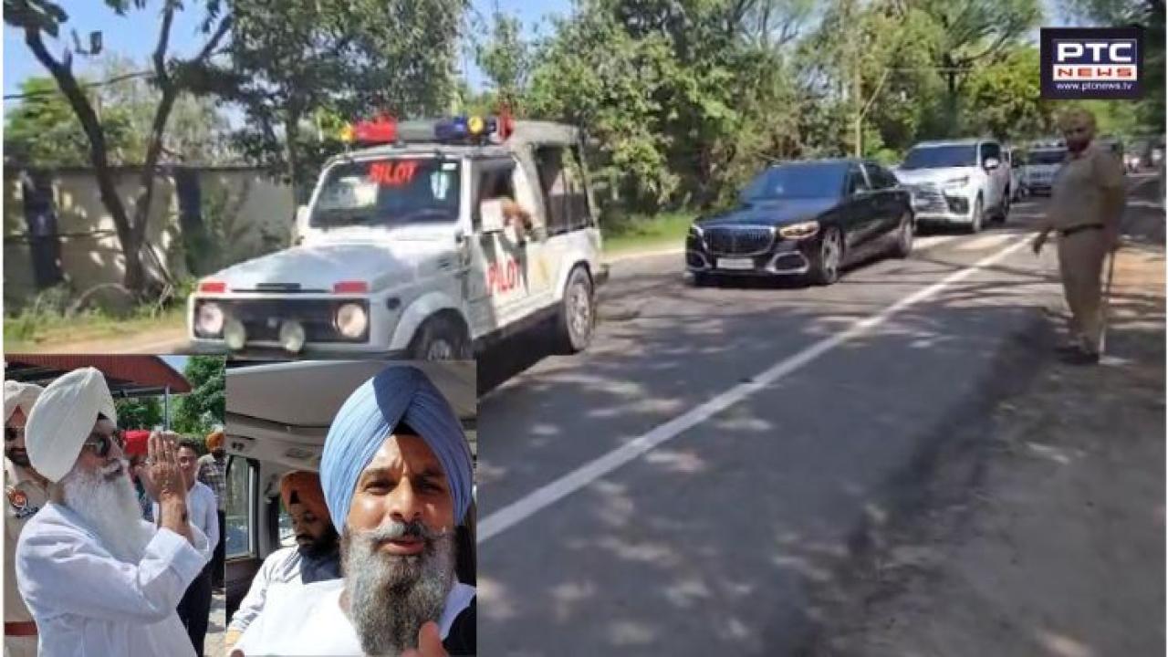 Dera Beas chief Gurinder Singh Dhillon calls on SAD leader Bikram Singh Majithia at Nabha jail
