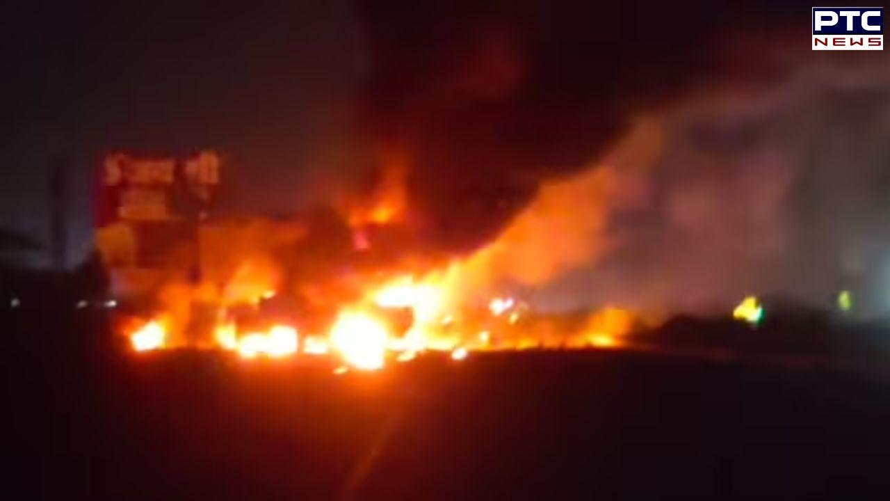 Blast on Jaipur-Ajmer highway as truck carrying LPG cylinders explode with tanker, one dead