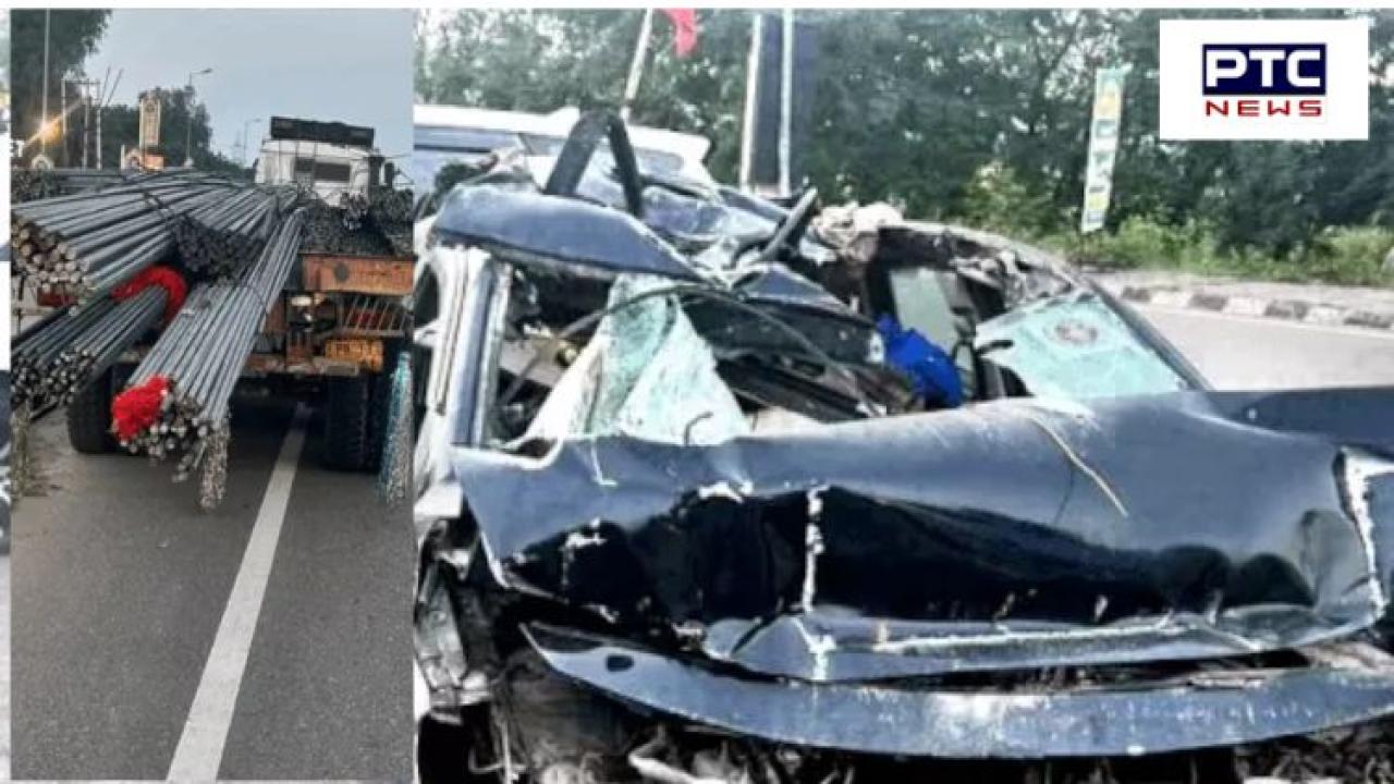 Two dead, three injured as car rams into iron rod-laden truck on Jalandhar-Amritsar Highway