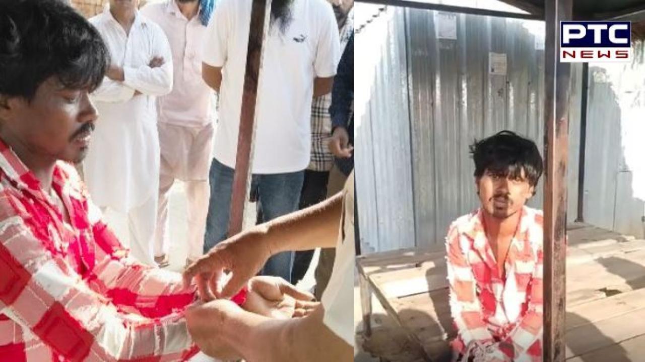 Faridkot News : ਕਸਬਾ ਸਾਦਿਕ 'ਚ ਪ੍ਰਵਾਸੀ ਮਜ਼ਦੂਰ ਵੱਲੋਂ ਬੈਂਕ 'ਚ ਚੋਰੀ ਦੀ ਕੋਸ਼ਿਸ਼ ,ਲੋਕਾਂ ਨੇ ਮੁਲਜ਼ਮ ਨੂੰ ਮੌਕੇ 'ਤੇ ਕੀਤਾ ਕਾਬੂ ,  2 ਸਾਥੀ ਫਰਾਰ