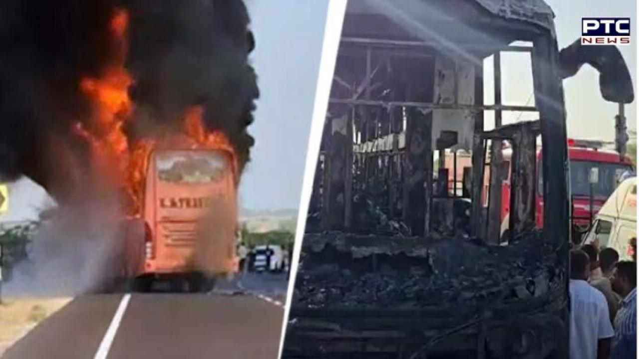 Private bus on way to Jodhpur from Jaisalmer catches fire; over 10 passengers injured