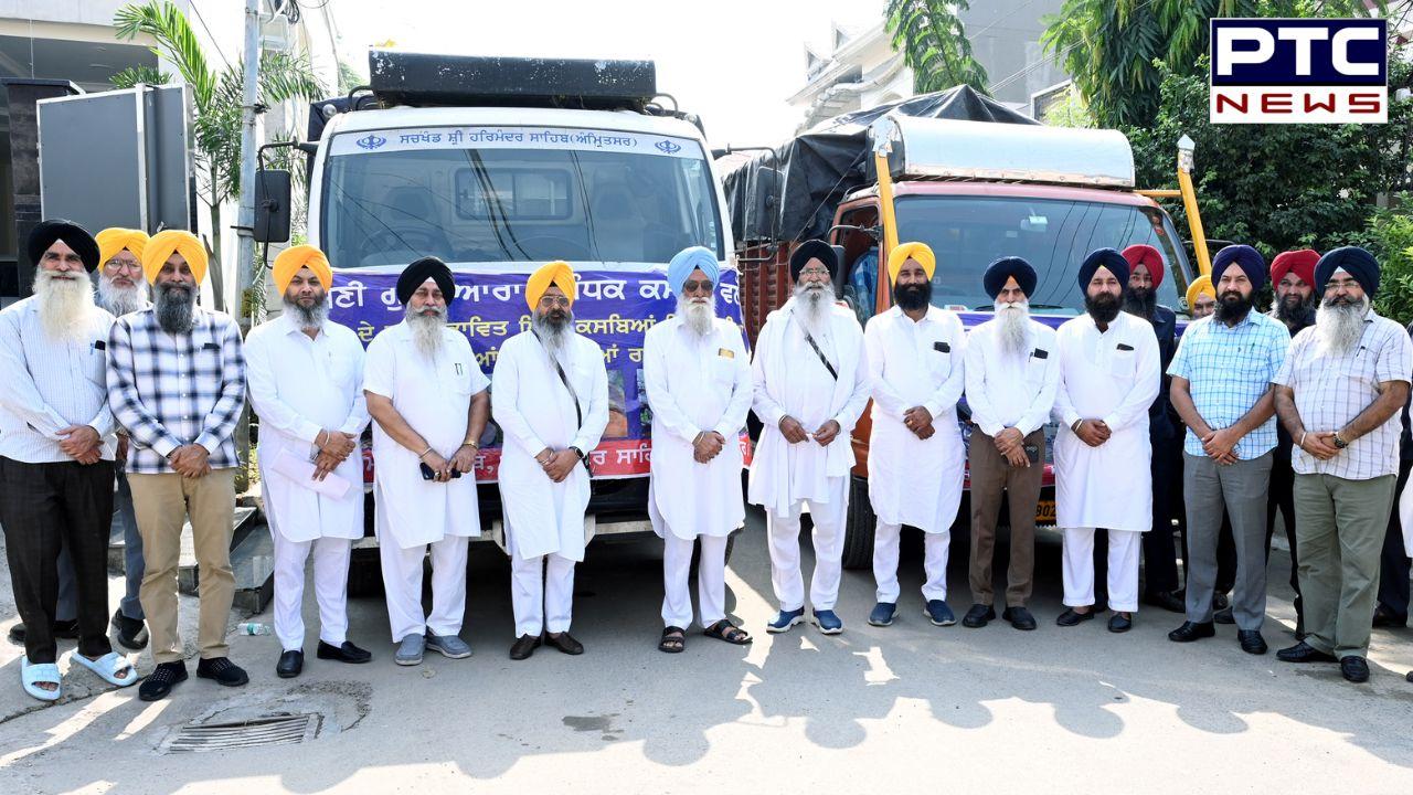 SGPC For Flood Victims : ਸ਼੍ਰੋਮਣੀ ਕਮੇਟੀ ਪ੍ਰਧਾਨ ਨੇ ਹੜ੍ਹ ਪੀੜਤਾਂ ਲਈ ਰਾਹਤ ਸਮੱਗਰੀ ਦੇ ਹੋਰ ਦੋ ਟਰੱਕ ਕੀਤੇ ਰਵਾਨਾ