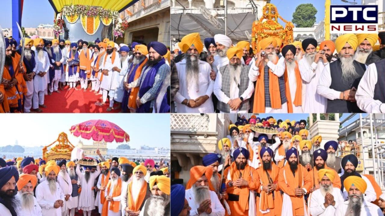 ਸ੍ਰੀ ਗੁਰੂ ਤੇਗ ਬਹਾਦਰ ਸਾਹਿਬ ਜੀ ਦੇ ਸ਼ਹੀਦੀ ਸਾਕੇ ਦੀ 350 ਸਾਲਾ ਸ਼ਤਾਬਦੀ ਨੂੰ ਸਮਰਪਿਤ ਨਗਰ ਕੀਰਤਨ ਡੇਰਾ ਬਾਬਾ ਨਾਨਕ ਲਈ ਰਵਾਨਾ