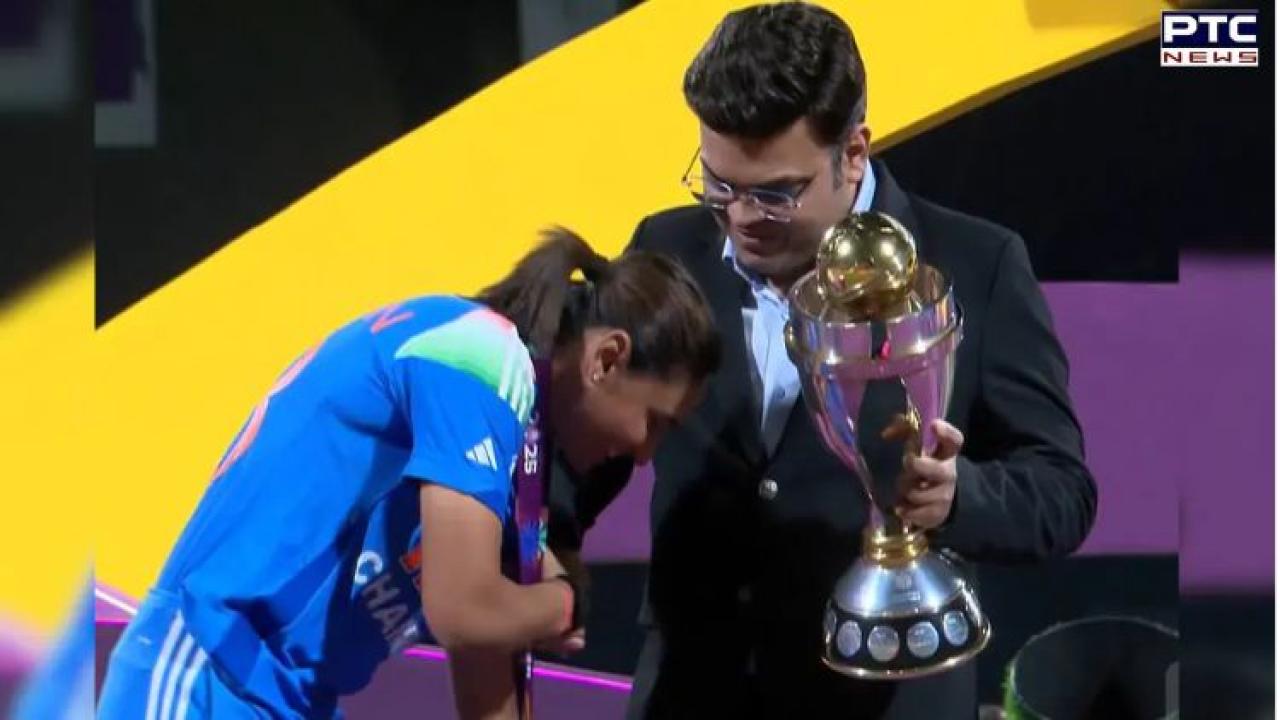 Harmanpreet Kaur tries to touch Jay Shah’s feet during trophy ceremony; ICC chairman’s respectful gesture wins hearts