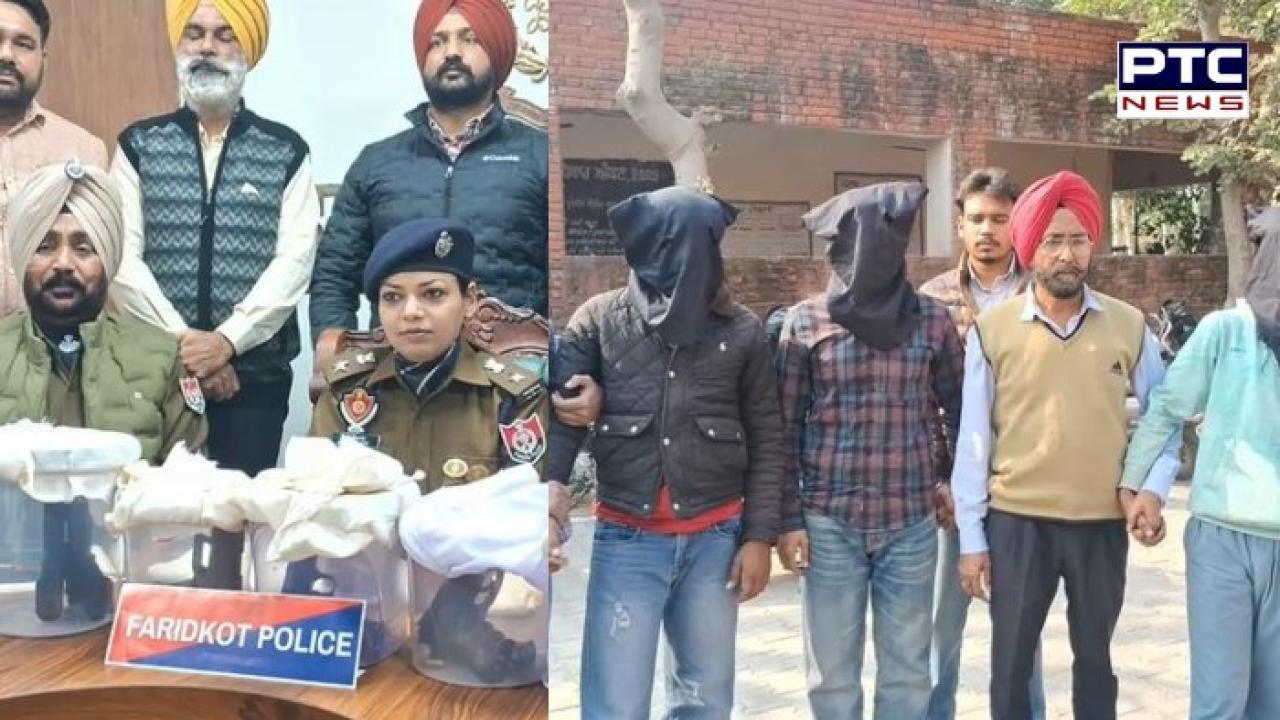 Faridkot ਪੁਲਿਸ ਵੱਲੋਂ 2 ਟਾਰਗੇਟ ਕਿਲਿੰਗ ਮਾਡਿਊਲ ਦਾ ਪਰਦਾਫਾਸ਼, 4 ਪਿਸਤੌਲਾਂ ਅਤੇ ਜ਼ਿੰਦਾ ਕਾਰਤੂਸ ਸਮੇਤ 4 ਆਰੋਪੀ ਗ੍ਰਿਫ਼ਤਾਰ