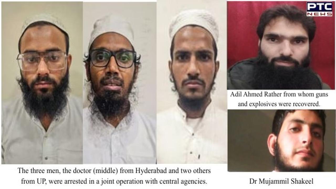 Two major terror plots foiled: Doctors arrested in Faridabad and Hyderabad linked to explosives and ricin