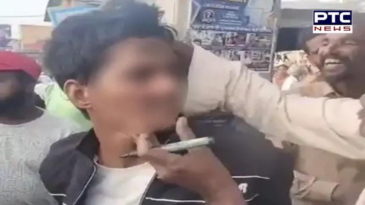 Fazilka 'ਚ ਇੱਕ ਨੌਜਵਾਨ ਦੇ ਮੂੰਹ 'ਤੇ ਲਿਖਿਆ ਚੋਰ ,ਖੰਭੇ ਨਾਲ ਬੰਨ੍ਹ ਕੇ ਕੁੱਟਿਆ ,ਜੂਸ ਦੀ ਦੁਕਾਨ ਤੋਂ 2 ਹਜ਼ਾਰ ਰੁਪਏ ਚੋਰੀ ਕਰਨ ਦਾ ਆਰੋਪ