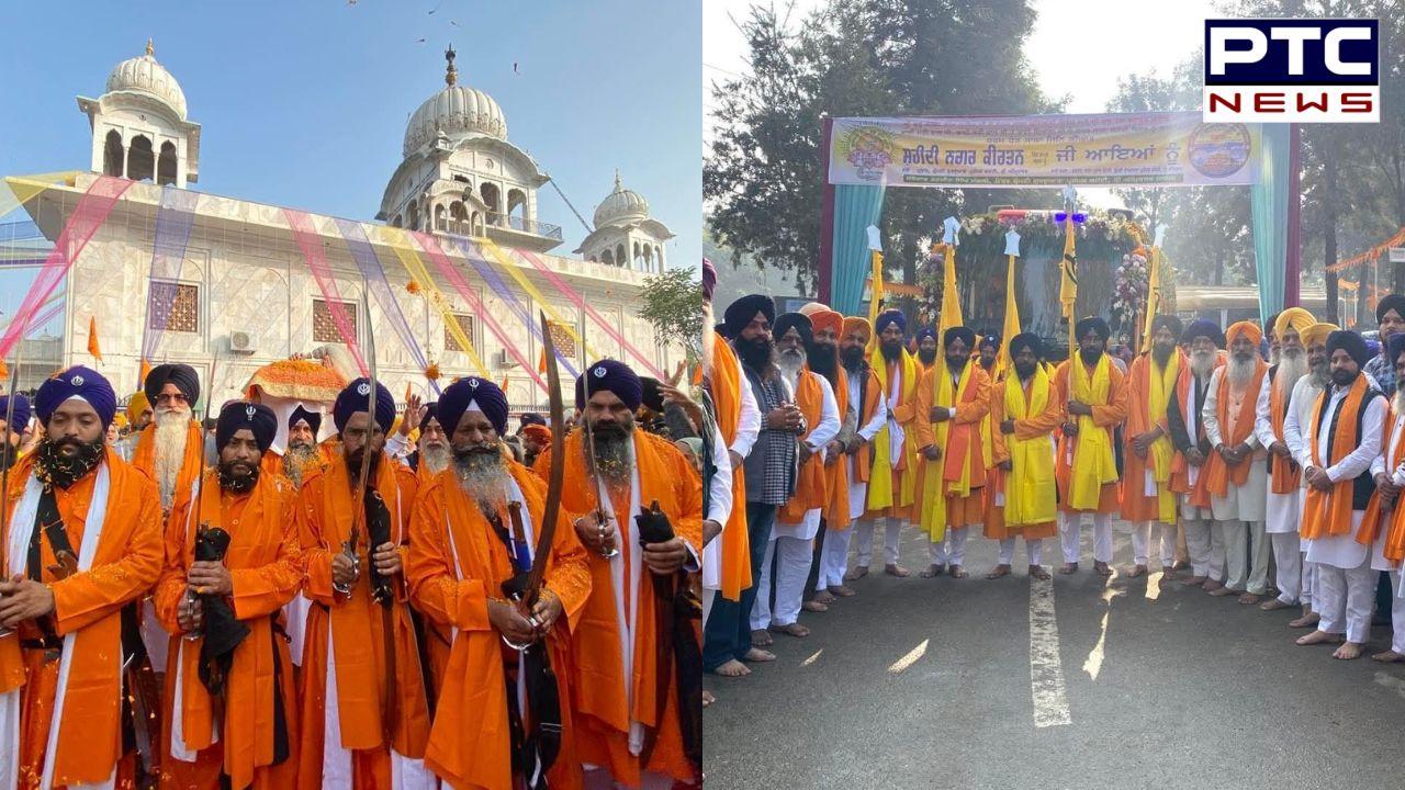 Sri Guru Tegh Bahadur Sahib Ji ਦੇ ਸ਼ਹੀਦੀ ਸਾਕੇ ਦੀ 350 ਸਾਲਾ ਸ਼ਤਾਬਦੀ; ਸ਼ਹੀਦੀ ਨਗਰ ਕੀਰਤਨ ਗੁ. ਸ੍ਰੀ ਚਰਨਕੰਵਲ ਸਾਹਿਬ ਮਾਛੀਵਾੜਾ ਤੋਂ ਅਗਲੇ ਪੜਾਅ ਲਈ ਰਵਾਨਾ