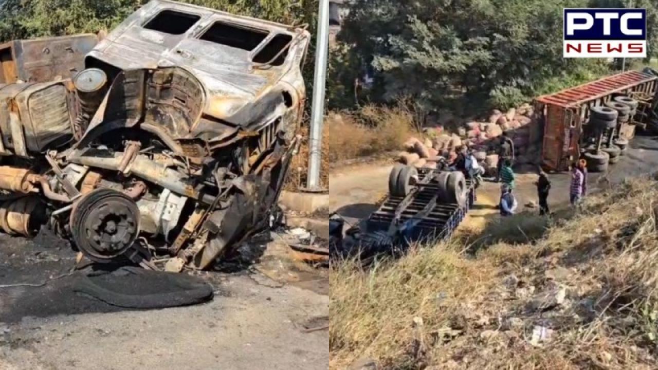 Khanna ’ਚ ਵਾਪਰਿਆ ਭਿਆਨਕ ਹਾਦਸਾ; ਪੁਲ ਤੋਂ ਡਿੱਗਿਆ ਆਲੂਆਂ ਨਾਲ ਭਰਿਆ ਟਰਾਲਾ ਤੇ ਝੋਨੇ ਦੀ ਟਰੈਕਟਰ-ਟ੍ਰਾਲੀ