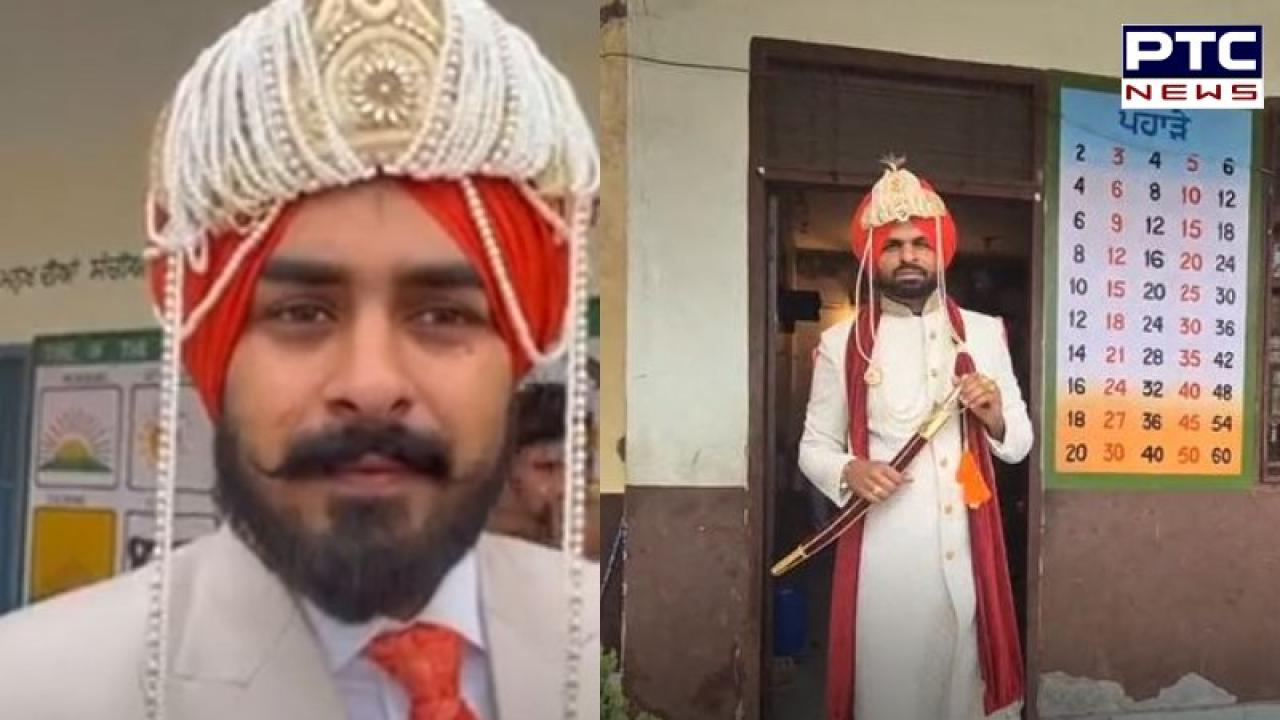Punjab Elections : ਪੋਲਿੰਗ ਬੂਥ 'ਤੇ ਬਰਾਤ ਲੈ ਕੇ ਪਹੁੰਚੇ 2 ਲਾੜੇ , ਘੋੜੀ ਚੜ੍ਹਨ ਤੋਂ ਪਹਿਲਾਂ ਪਾਈ ਵੋਟ