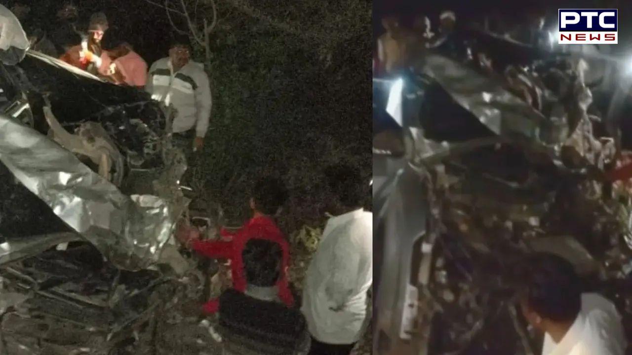 Maharashtra : ਟਰੱਕ ਤੇ ਕਾਰ ਦੀ ਭਿਆਨਕ ਟੱਕਰ 'ਚ 5 ਲੋਕਾਂ ਦੀ ਮੌਤ, ਕਾਰ ਦੇ ਉਡੇ ਪਰਖੱਚੇ