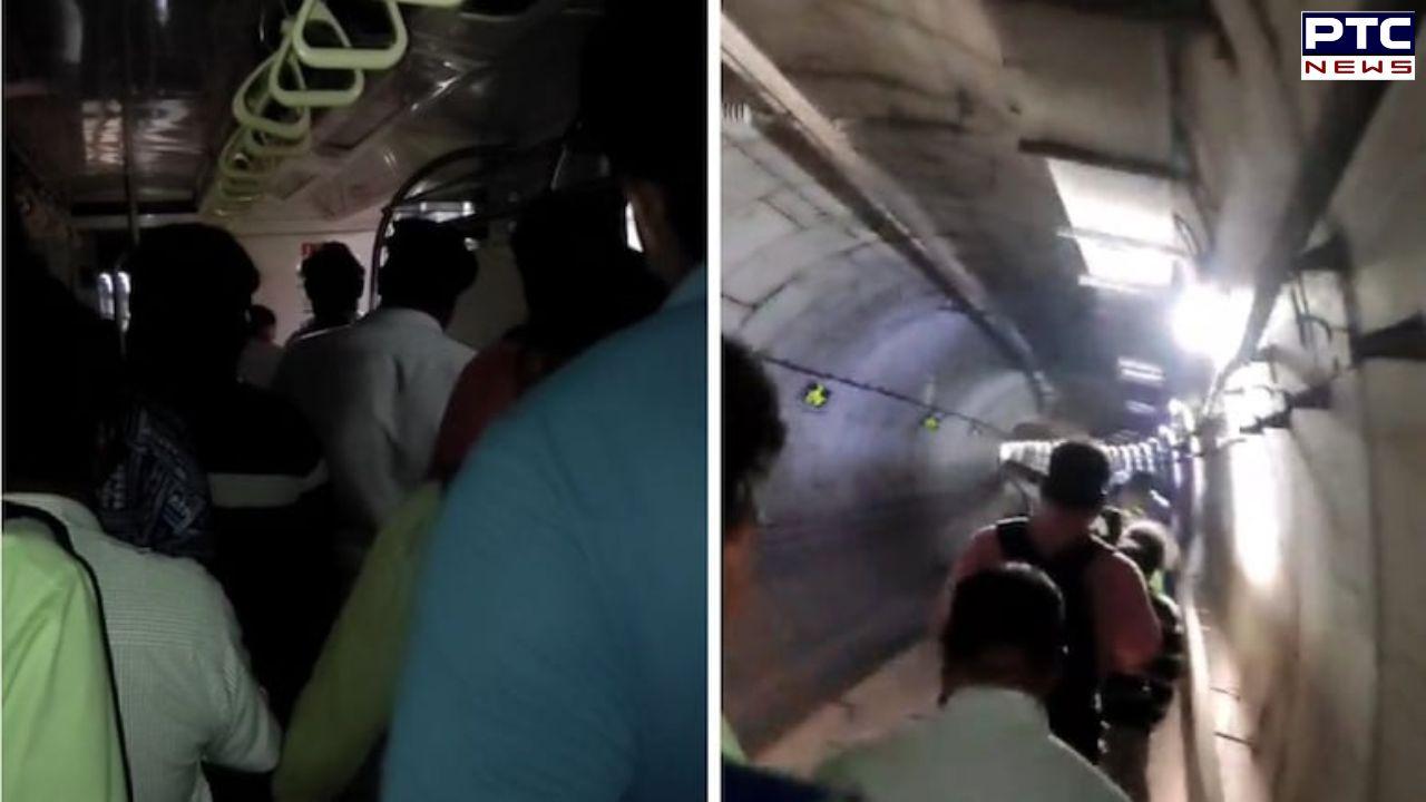 Chennai metro chaos: Train stuck in subway, commuters forced to walk through tunnel