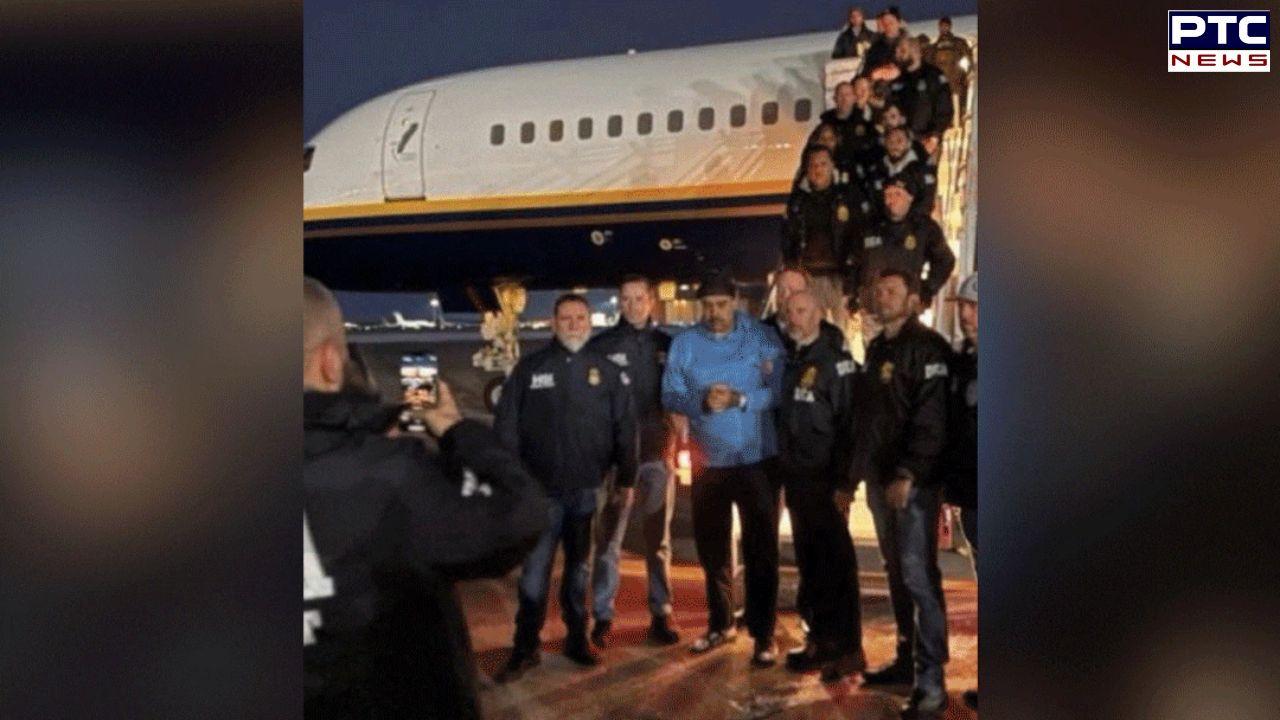 US releases first picture of captured Maduro after landing in New York; seen handcuffed, to face charges