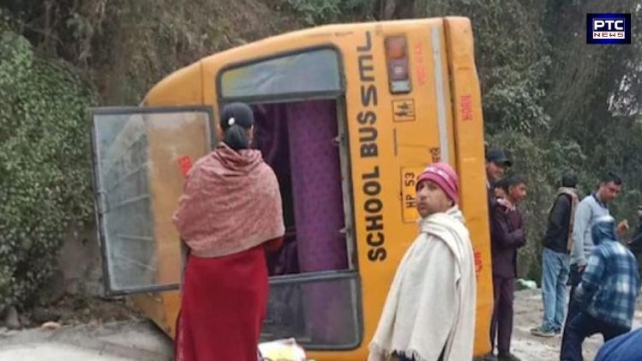 Himachal: Six students among 10 injured as private school bus overturns in Kangra’s Jaisinghpur