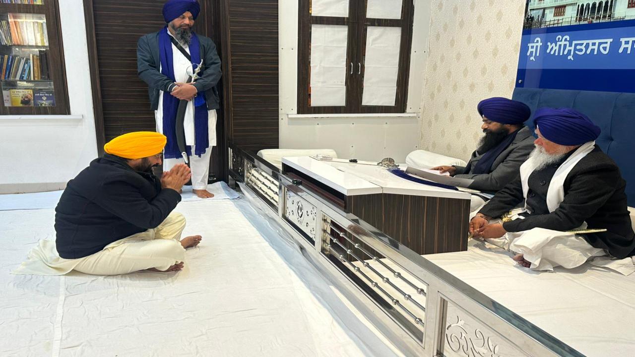 Punjab CM Bhagwant Mann denies challenging Sri Akal Takht Sahib after 40-minute appearance in Amritsar