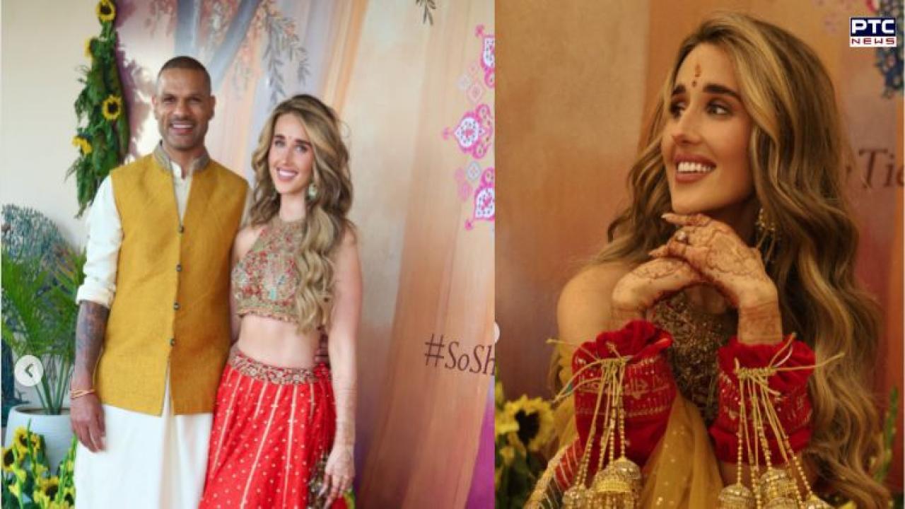 Shikhar Dhawan and Sophie Shine haldi: Pictures of pre-wedding moments go viral