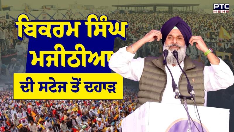 Punjab Bachao Rally : Zira ਰੈਲੀ 'ਚ Bikram Singh Majithia ਦੀ ਸਟੇਜ ਤੋਂ ਦਹਾੜ | Shiromani Akali Dal