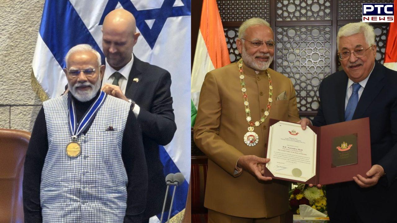 PM Modi among rare leaders to be conferred with highest awards from both Israel, Palestine