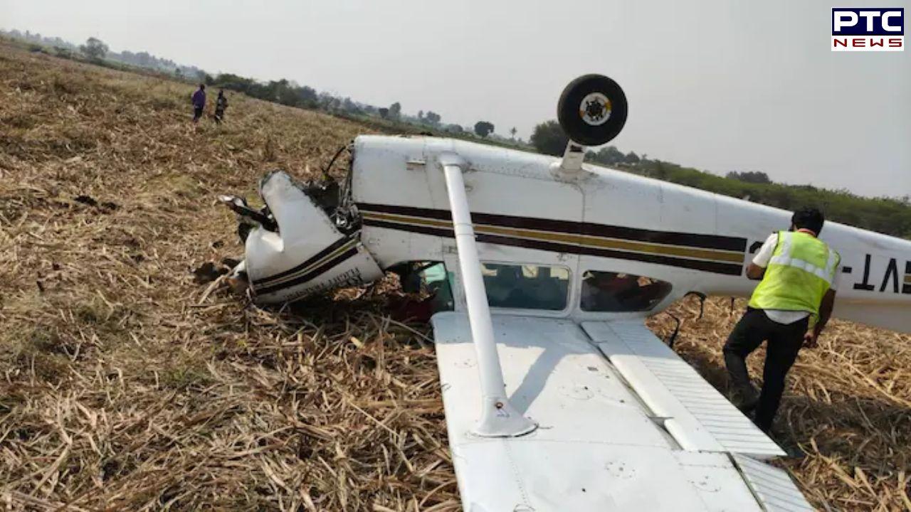 Pilot, captain sustain injuries after private plane crashes in Karnataka's Vijaypura