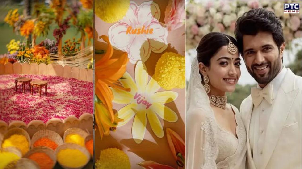Rashmika Mandanna and Vijay Deverakonda Udaipur wedding: Haldi, mehndi and star-studded celebrations begin