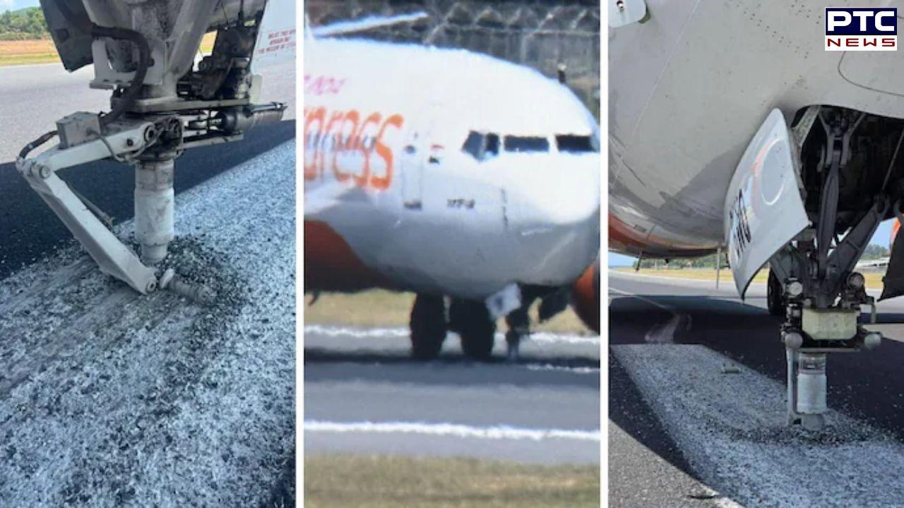 Air India Express plane stuck on Phuket runway after nose-wheel issue at Phuket airport