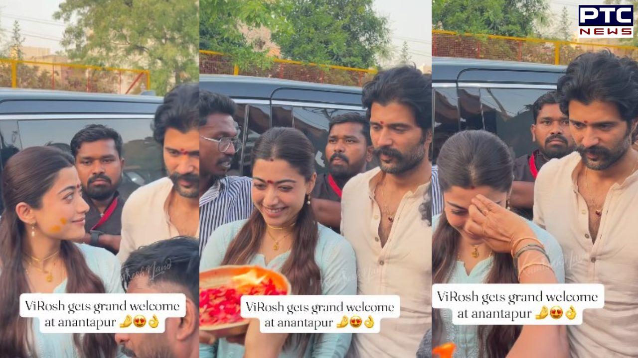 Vijay Deverakonda and Rashmika Mandanna receive warm welcome as they return to 'Ranabaali' sets