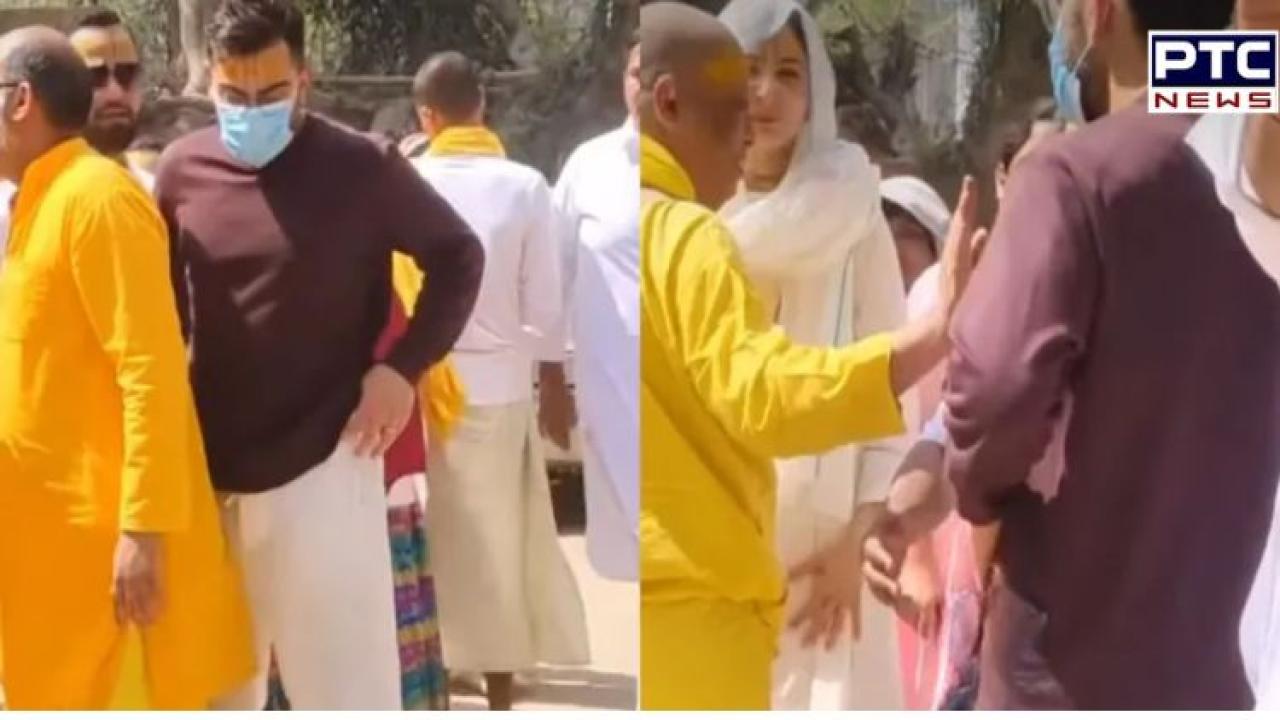 Virat Kohli hides face, Anushka Sharma in simple look at Vrindavan; viral video sparks buzz