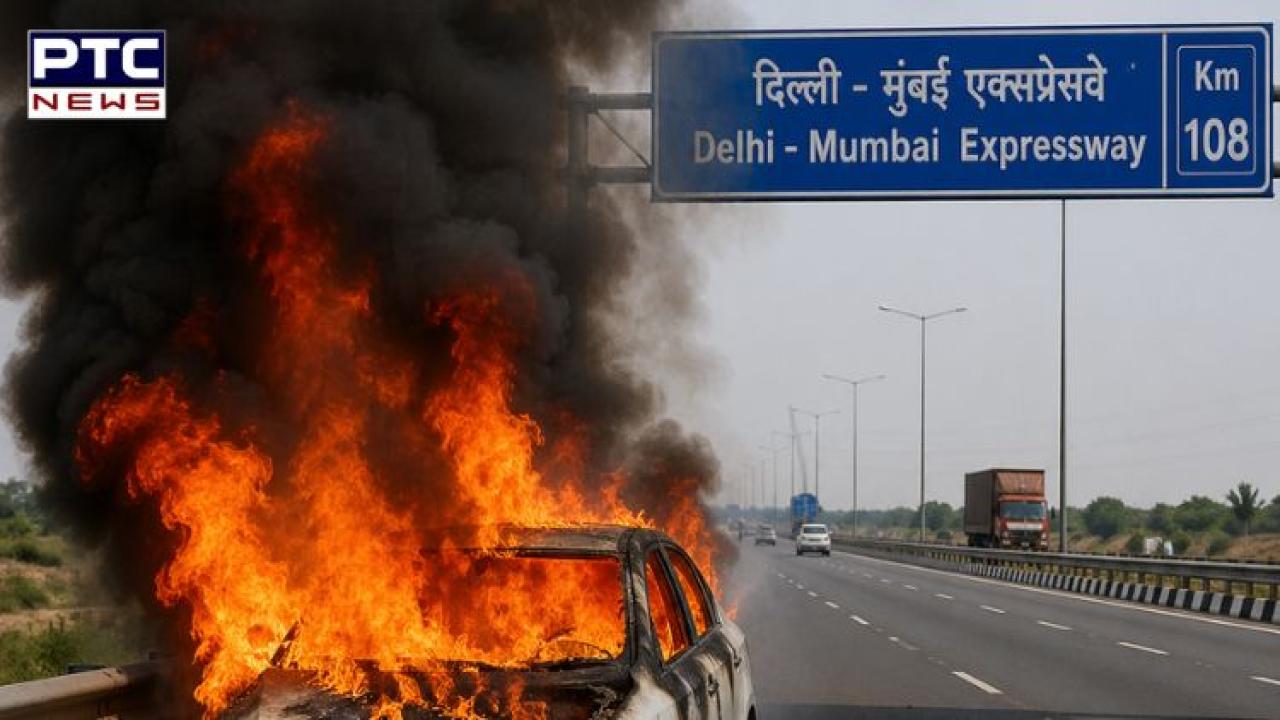 Rajasthan car fire: Five pilgrims burn to death as CNG car catches fire on Delhi-Mumbai Expressway