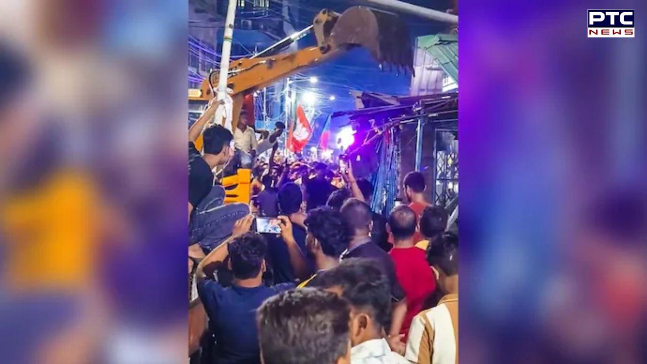Bulldozer action in Kolkata: Tensions escalates as TMC office targeted, meat shops razed