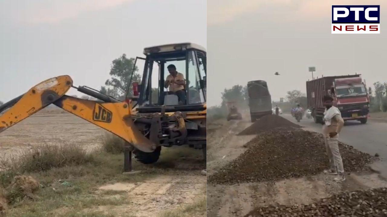 PTC News ਦੀ ਖ਼ਬਰ ਦਾ ਅਸਰ, ਛੇ ਸਾਲਾਂ ਬਾਅਦ 100 ਮੀਟਰ ਟੁੱਟੀ ਸੜਕ ਦਾ ਸ਼ੁਰੂ ਹੋਇਆ ਨਿਰਮਾਣ