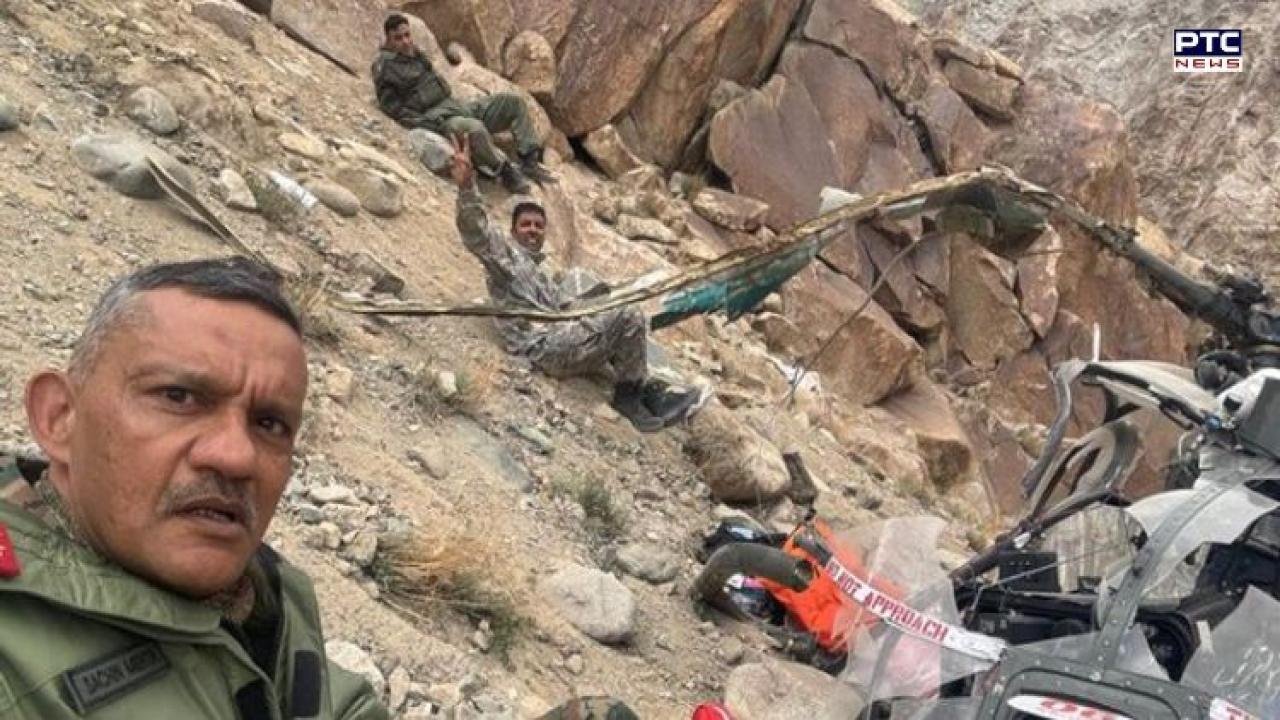 Army officers escape death after Cheetah helicopter crashes near Leh in Ladakh