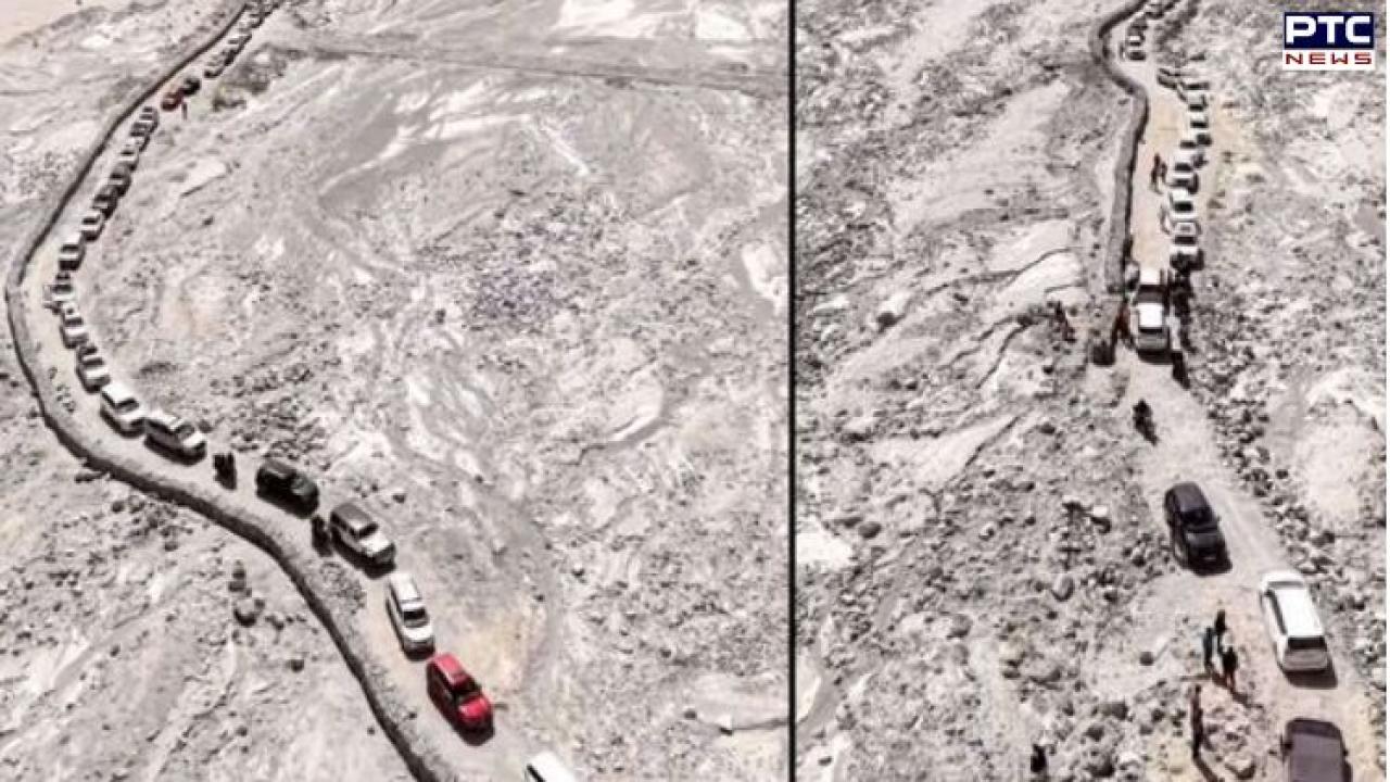 Ladakh traffic jam viral video: Massive congestion on Nubra-Pangong road triggers overtourism debate