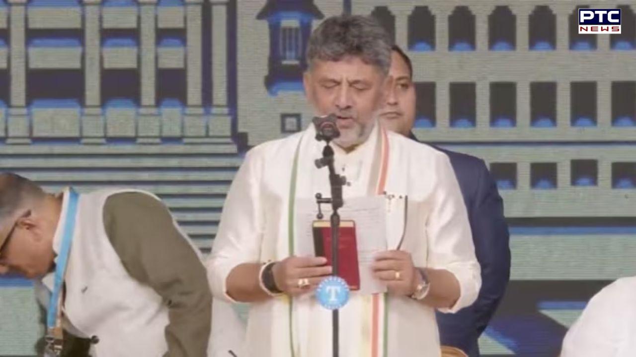 DK Shivkumar takes oath as Karnataka Chief Minister, G Parameshwara is his deputy