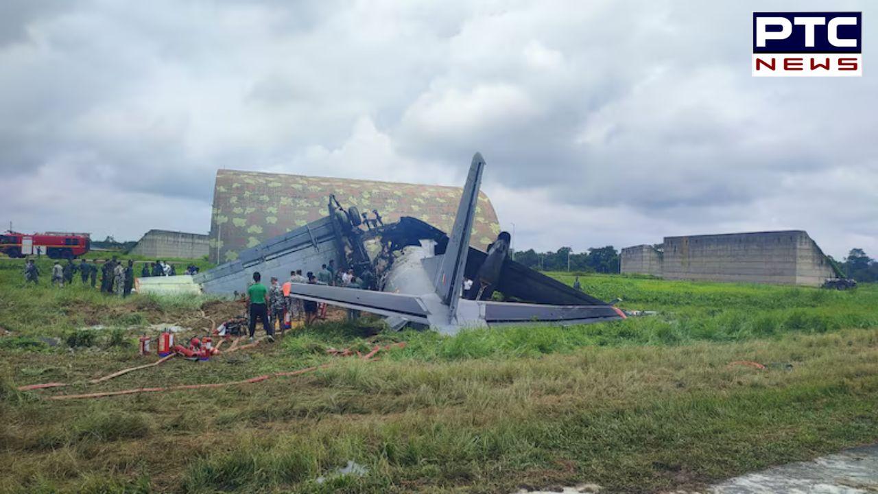 Indian Air Force plane crashes in Assam's Jorhat, catches fire after landing