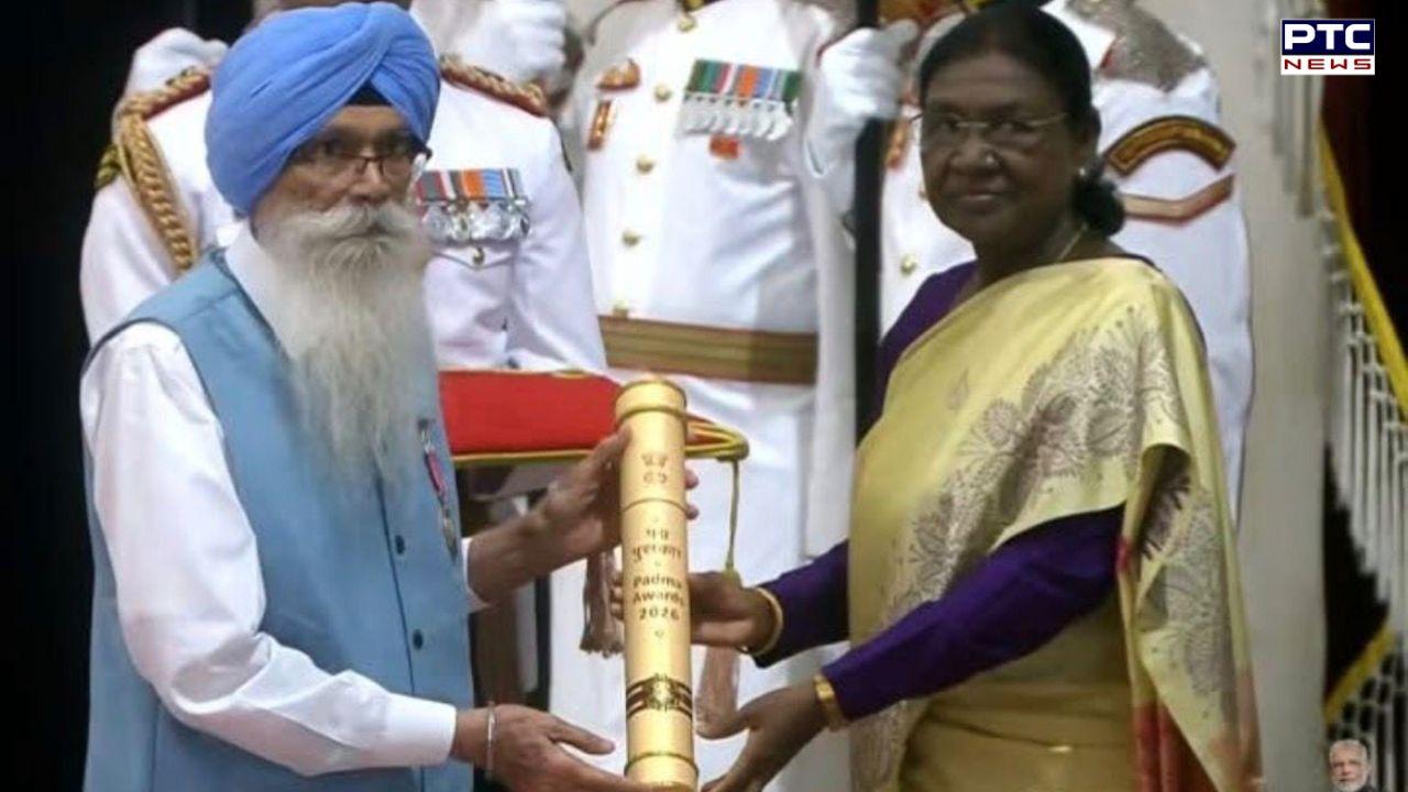 Chandigarh's 88-year-old 'broom warrior' Inderjit Singh Sidhu receives Padma Shri from President Murmu