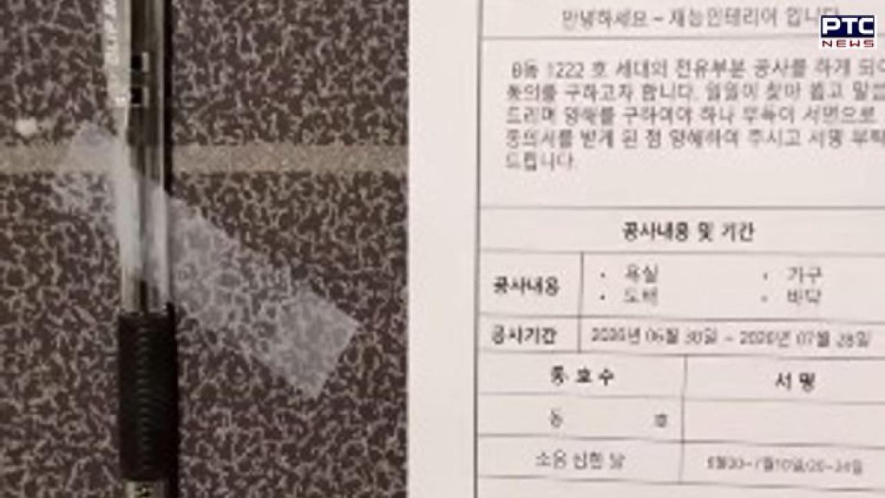 South Korean neighbour asks permission before renovation, even leaves a pen; Internet says 'Pen Bhi Chori Ho Jata India Mein'
