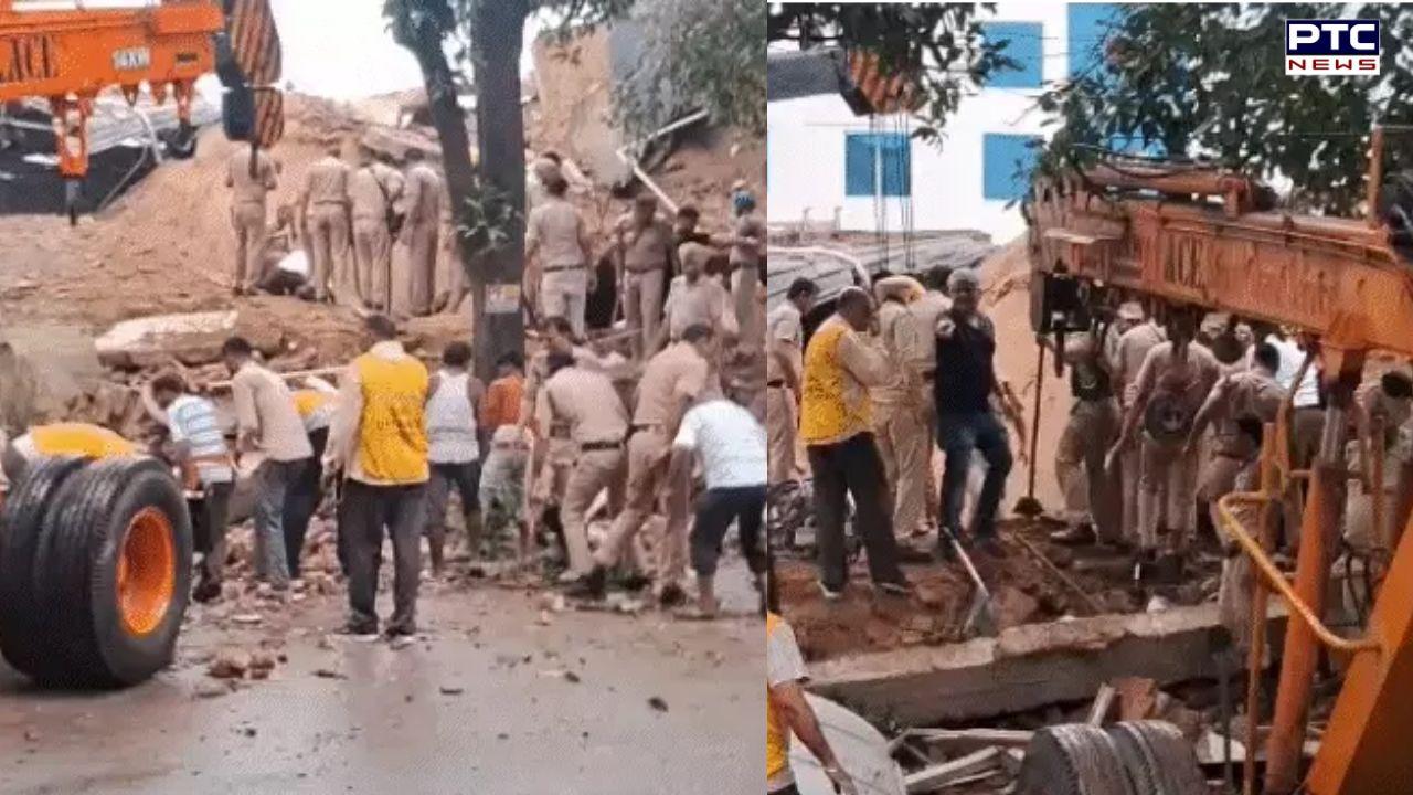 Two-storey building collapses in Chandigarh's Industrial Area Phase II, several feared trapped