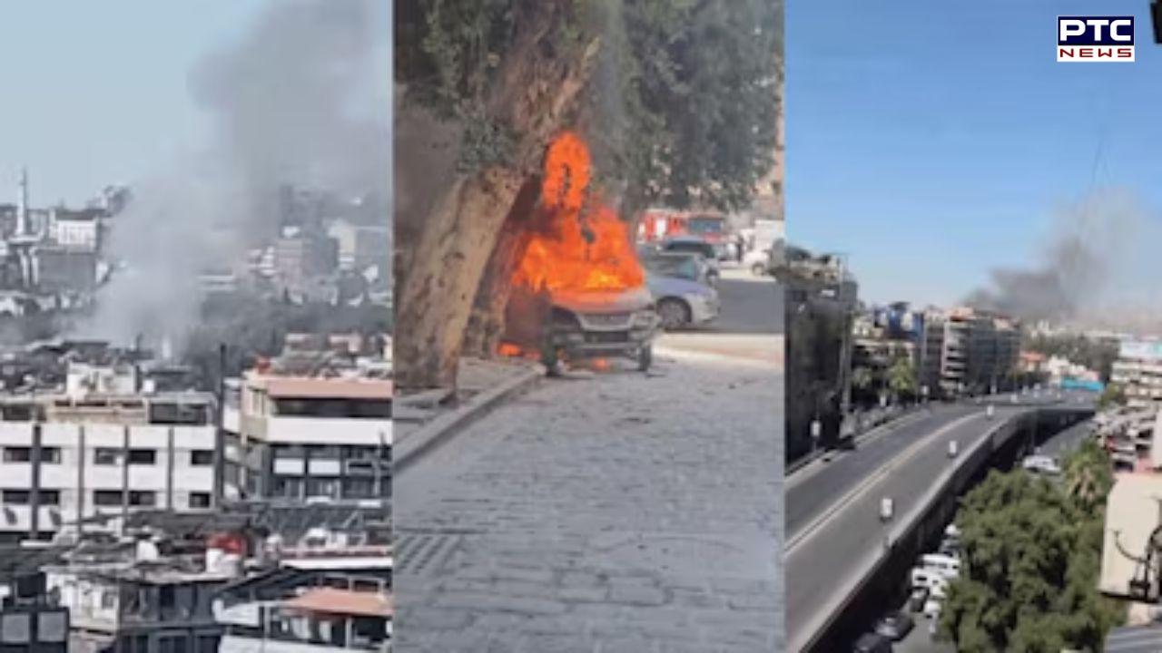 Two explosions reported near hotel housing French President Macron in Damascus
