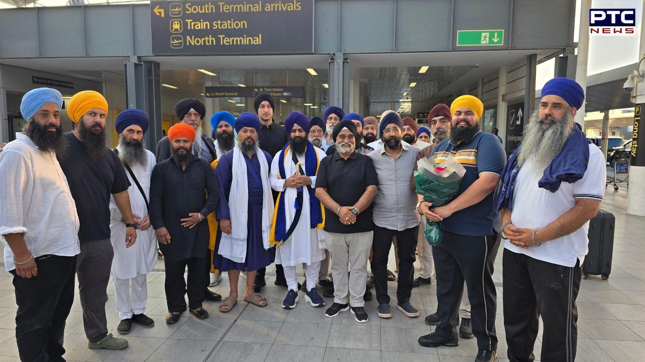 ਯੂਕੇ ਪੁੱਜਣ ’ਤੇ ਜਥੇਦਾਰ ਗਿਆਨੀ ਕੁਲਦੀਪ ਸਿੰਘ ਗੜਗੱਜ ਦਾ ਸੰਗਤ ਵੱਲੋਂ ਭਰਵਾਂ ਸੁਆਗਤ