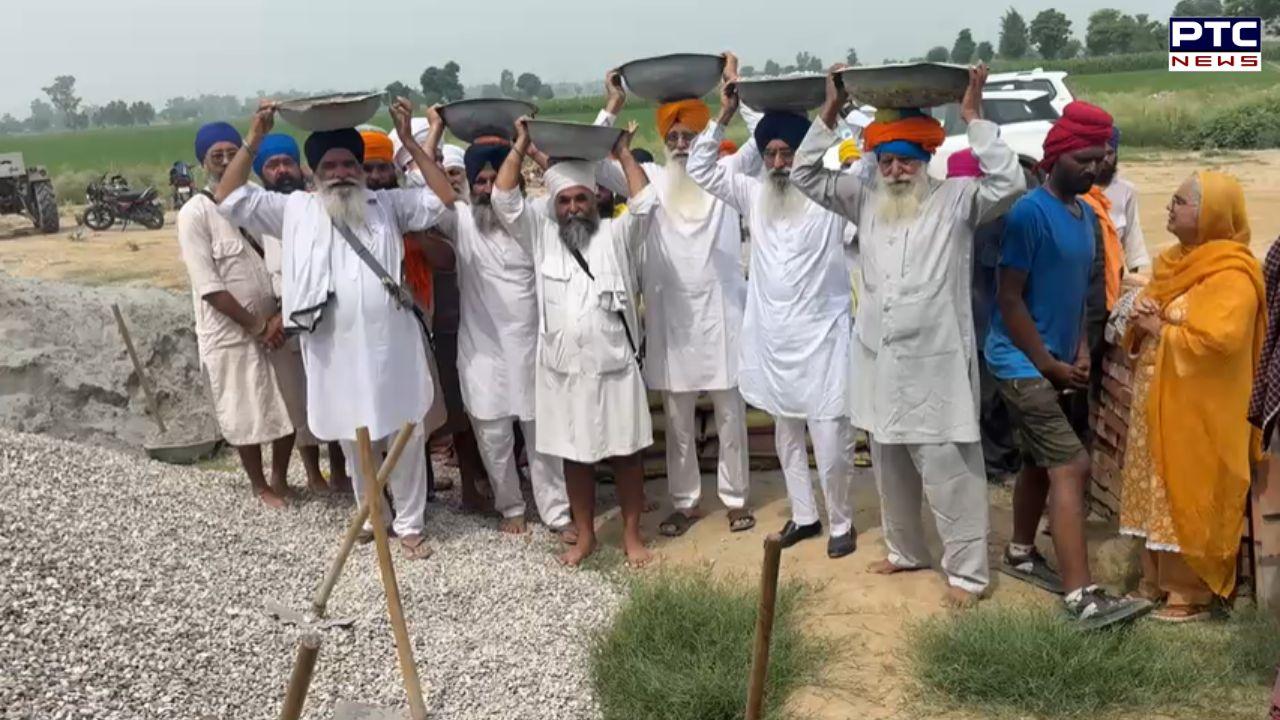 ਗੁਰਦੁਆਰਾ ਗੁਰੂਸਰ ਕਾਉਕੇ ਪਾਤਸ਼ਾਹੀ ਛੇਵੀਂ 'ਚ ਸ੍ਰੀ ਅਖੰਡ ਪਾਠ ਸਾਹਿਬ ਦੇ ਕਮਰਿਆਂ ਦਾ ਲੈਂਟਰ ਪਾਇਆ