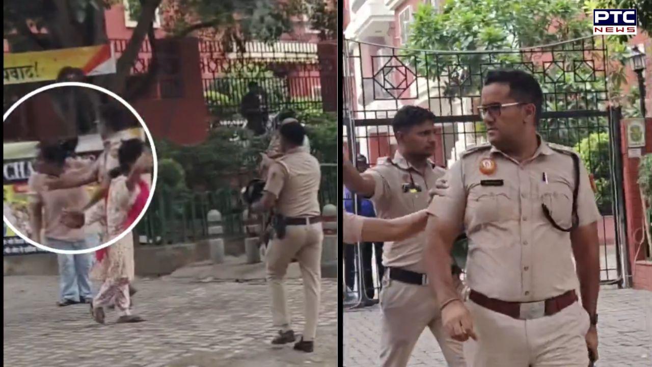 Delhi Police face massive backlash after cop slaps woman protestor during CJP protest