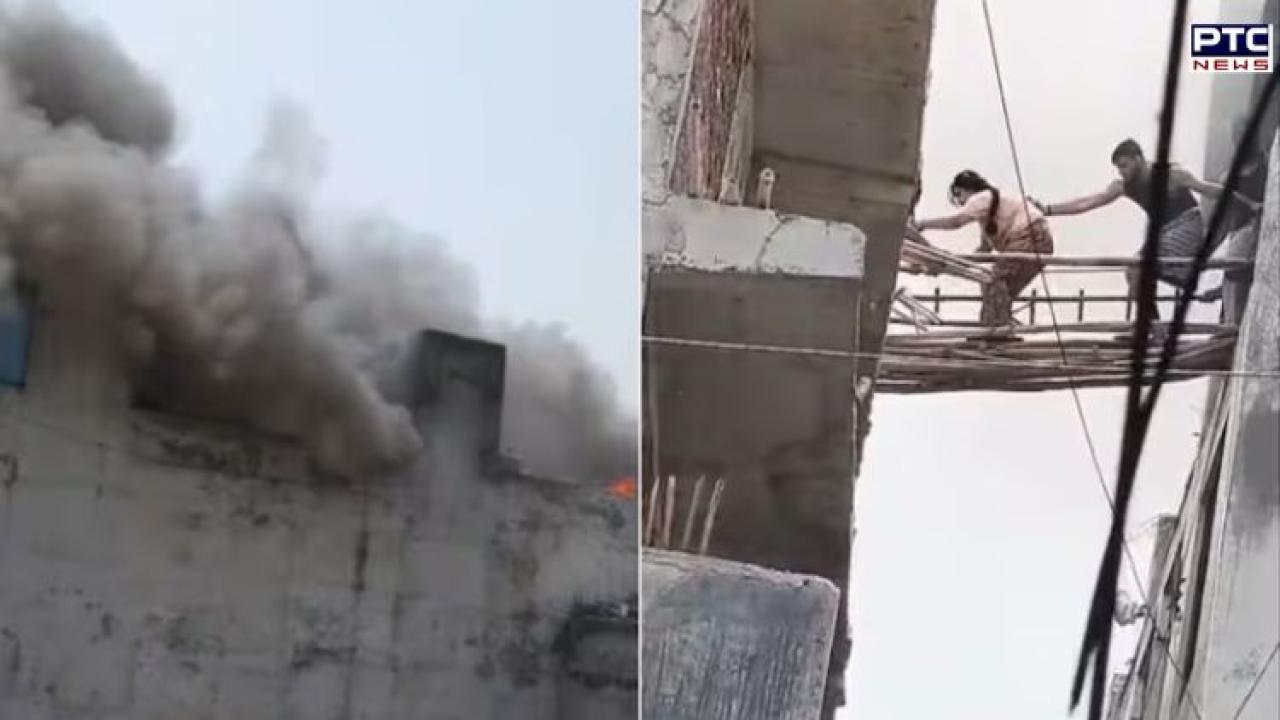 Noida fire news: Two dead, 50 families rescued after massive fire in Noida residential building; electric vehicle charging under scanner
