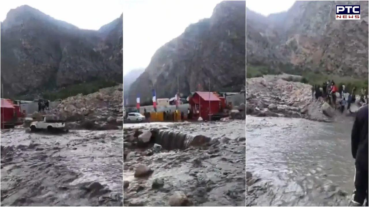 Cloudburst triggers flash floods in Lahaul-Spiti; highway blocked, traffic brought to standstill