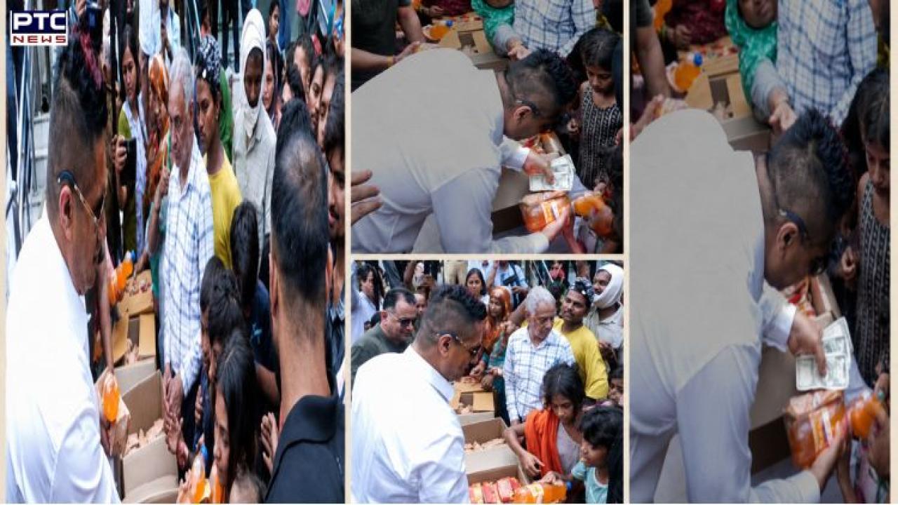 Chandigarh cash langar goes viral: Man distributes Rs 500 notes, burgers and cold drinks outside temple; who's behind it