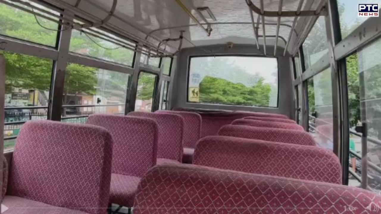 Major tragedy averted as school bus with 43 children on board catches fire; passersby break windows to rescue kids