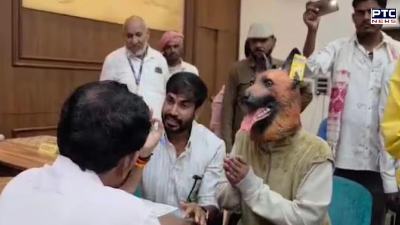 Viral: Man in dog mask reaches public hearing, claims Rs 40 lakh spent on sterilisation yet dog ‘became father of six’