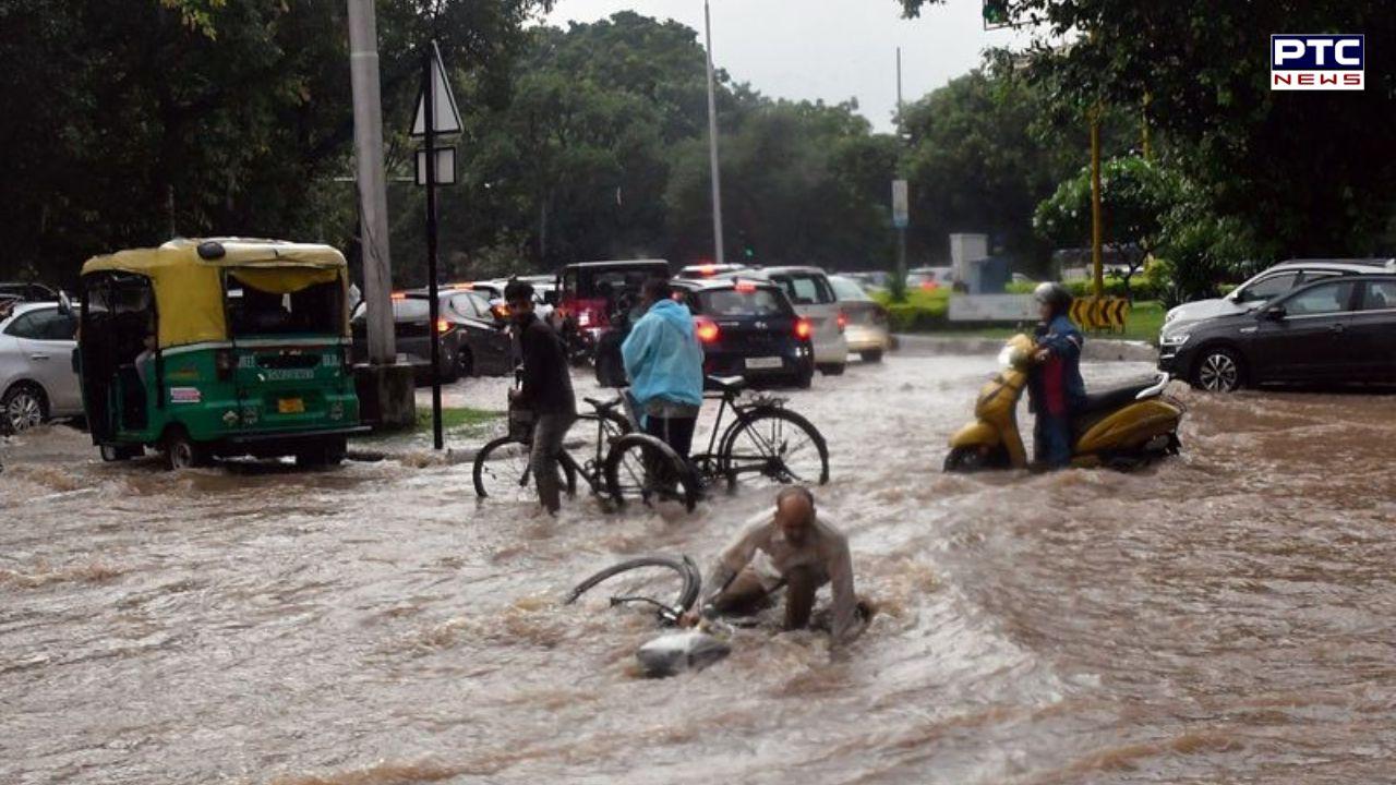 Chandigarh traffic advisory: Heavy rain floods Tricity; road caves in, bridges collapse